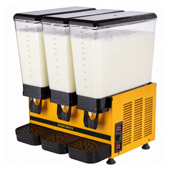 Şerbetmatik Üçlü Ayran Makinesi – 3x20 Litre Karıştırıcılı)